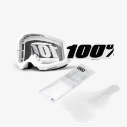 100 Procent Gogle STRATA 2 kolor biały kolor szyby przeźroczysty sezon 2023