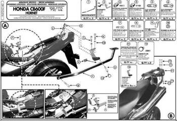 KAPPA stelaż kufra centralnego Honda HORNET 600 (98-02)