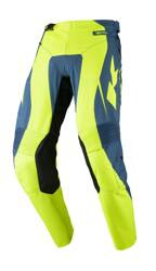 Kenny Racing Spodnie na crossa PERFORMANCE SOLID NEON YELLOW kolor żółty fluo,niebieski