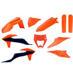Pełny komplet plastików KTM EXC / EXC-F TPI '20-'23 Polisport pomarańczowy,niebieski