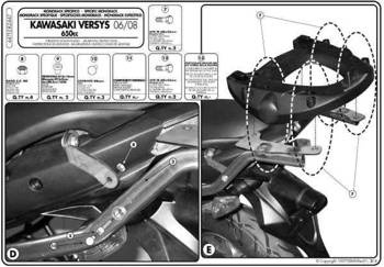 KAPPA stelaż kufra centralnego KAWASAKI VERSYS 650 (06-09)