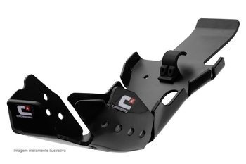 CROSSPRO Osłona Silnika I Łącznika Wahacza (Pro-link) Enduro KTM SX 250, XC 250/300 20, HUSQVARNA TE 250/300 20 CZARNY