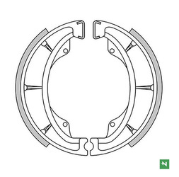Szczęki hamulcowe Kawasaki KLR 600 84-94 / KX 500/250 82-86 / KX 125 74-80 / KH 125 82-98 / BN 125 ELIMINATOR 00-07 / AR 125 82-94 / Suzuki EN 125 05-09 / GN 125 82-05 / GN 250 85-97 / GZ 125 98-11 / RM 500 83-86 / VL 125 0 Newfren