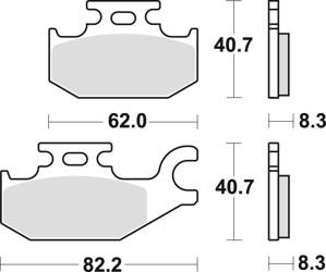 TRW Lucas Klocki hamulcowe KH413 offroad - Spiek metaliczny