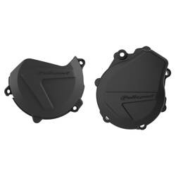 Osłona dekla alternatora + osłona pokrywy sprzęgła + osłona pompy wody KTM EXC-F / XC-F 450 / 500 '17-'22 / Husqvarna FE 450 / 501 '17-'22 Polisport czarny