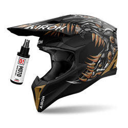 Kask cross Airoh Wraaap Cyborg MATT kolor: czarny,szary