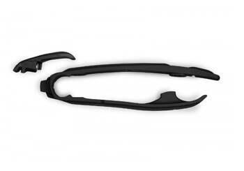 Czarny Ślizg łańcucha UFO dla Husqvarna TC 125 / 250 '23-'24, TE 150 / 250 / 300 '24, FC / TX / FX / FE 300 / 350 / 450 / 501 '24 kolor czarny