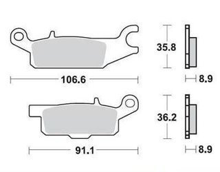 ProX Klocki Hamulcowe Tylne YFM550/700F Grizzly '07-17 (Prawa strona)