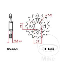 Zębatka przednia JT JTF1373.15 (15Z)