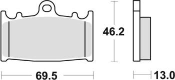 TRW Lucas Klocki hamulcowe KH366 Spiek metaliczny TYŁ