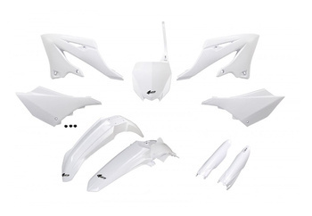 UFO Komplet plastików [w zestawie osłony na lagi] dla Yamaha YZ 125 / 250 '22-'24 kolor biały