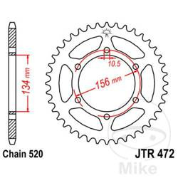 Zębatka tylna stalowa JT JTR472.41 ilość zębów 41Z