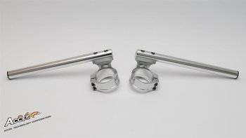 Accel Kierownica Clip-On Regulowana Street uchwyt 54mm srebrny