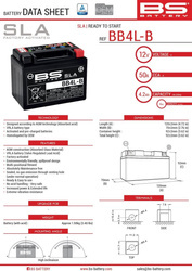 Akumulator BS BB4L-B Zamiennik YB4L-B 4AH 50A
