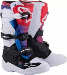 Buty Alpinestars Youth Tech 7s kolor biały / czarny / tęcza