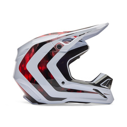 Kask cross Fox V1 Kairos  biały czerwony
