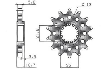 Steel Front Sprocket YAMAHA FZ6 09- / XJ6 09-15 [15]