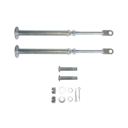 BIKETEC OM Zestaw podpór do aluminiowych ramp najazdowych BTRAMP1, BTRAMP2, kolor srebrny