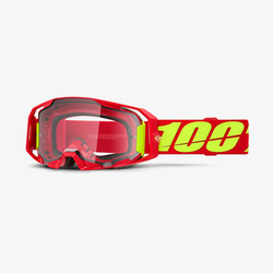 Gogle 100 PROCENT ARmatic red - clear lens - kolor czerwony/żółty fluo szyba przeźroczysta