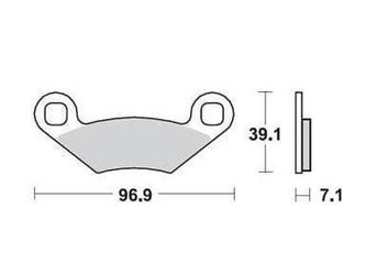 ProX Klocki Hamulcowe Tylne Polaris 450/525 Outlaw '08-11