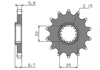 SUNSTAR Zębatka przednia stalowa KTM SX/EXC 91-19 [13]