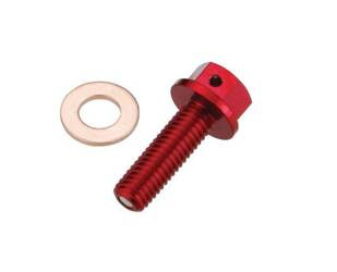 Accel Czerwony Korek Spustowy Oleju z Magnesem/Honda CRF 250 R/X '04-'15