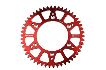 SCAR Zębatka tylna aluminiowa Honda CR / CRF, CRF 250R '04-'25, CRD 450R '02-'25 Beta RR '13-'25 kolor czerwony