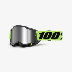 Gogle cross 100 Procent Accuri 2 Neon kolor żółty ze srebrnym lustrem