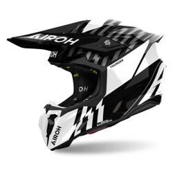 Kask cross Airoh Twist 3 Thunder czarny,biały / połysk