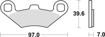 TRW Lucas Klocki hamulcowe KH159 offroad - Spiek metaliczny