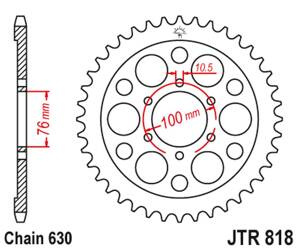 JT Zębatka tylna stalowa [41 zębów] SUZUKI GS 750 77-83 / GSX 750 79-82