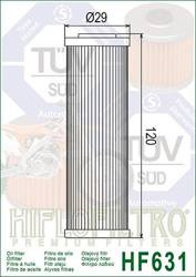 Hiflo filtr oleju HF 631 BETA 350 / 400 / 450 / 498 / 520 `10-13