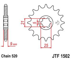 JT Zębatka przednia [13 zębów] KAWASAKI KXT 250 87