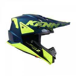 Kenny Racing Kask na crossa TRACK GRAPHIC ZOOM PETROL kolor niebieski,żółty