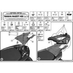KAPPA stelaż kufra centralnego YAMAHA MAJESTY 400 (04-14) z płytą monokey
