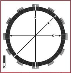TRW Lucas TARCZE SPRZĘGŁOWE SUZUKI GSF 400 BANDIT '91-'95, GSX-R 400 '88-'95 (EBS3397)