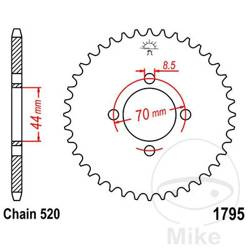 Zębatka tylna stalowa JT JTR1795.24 ilość zębów 24Z
