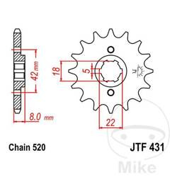 Zębatka przednia JT JTF431.15 (15Z)