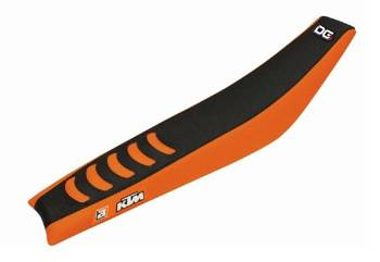 Blackbird POKROWIEC/POSZYCIE NA SIEDZENIE KTM SX/SXF '16-'18, EXC '17-'19 DOUBLE GRIP 3, KOLOR CZARNY/POMARAŃCZOWY