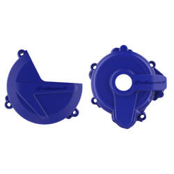 Osłona dekla alternatora + osłona pokrywy sprzęgła + osłona pompy wody Sherco SE 250 / 300 '14-'22 Polisport niebieski,