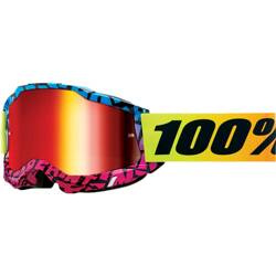 Gogle cross 100 Procent Accuri 2 KB43 Ken Block Edition kolor niebieski/różowy/żółty z czerwonym lustrem