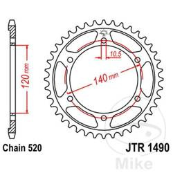 Zębatka tylna stalowa JT JTR1490.43 ilość zębów 43Z