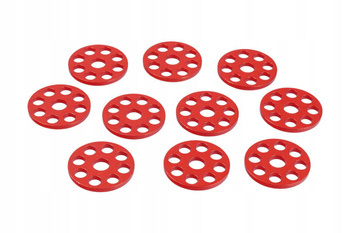 Accel Podkładki aluminowe pod śruby kpl. 10 szt. m6 średnica zewnętrzna 18mm czerwony