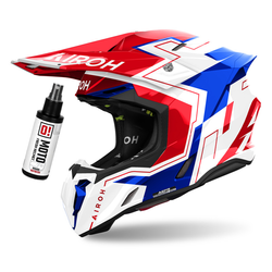 Kask cross Airoh Twist 3 Dizzy biały,niebieski,czerwony / połysk