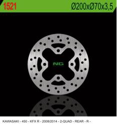 NG Brake disc rear KAWASAKI KFX 450R 08-14