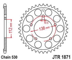 JT Zębatka tylna stalowa [48 zębów] YAMAHA R6 99-02 kolor czarny