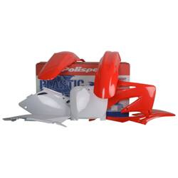 Komplet plastików Honda CRF 450R '02-'03 Polisport czerwono,biały