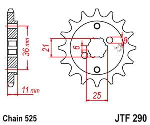 Zębatka przednia JT JTF290.14 (14Z)