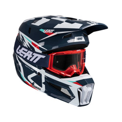 Kask + gogle cross Leatt Kit Moto 3.5 V25 niebieski
