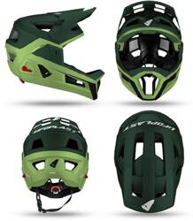 UFO Kask rowerowy Defcon-Two wypinana szczęka kolor zielony,khaki